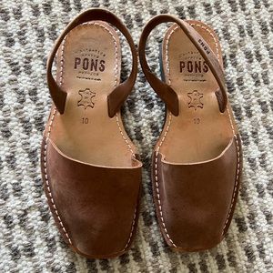PONS Avarcas CLASSIC STYLE BROWN Sandals Size 10